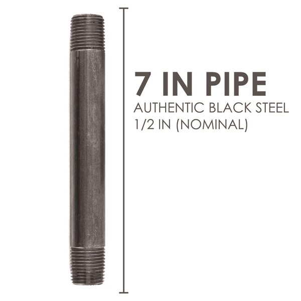 NIPPLE BLACK 1/2X7